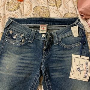 NWT Swavorski Crystal True Religion Jeans